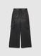 Girls' black pure cotton relaxed fit trousers_4