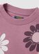 Girls' pink pure cotton sweatshirt regular fit with floral print_2