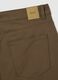Pantaloni marroni in misto cotone slim fit_5