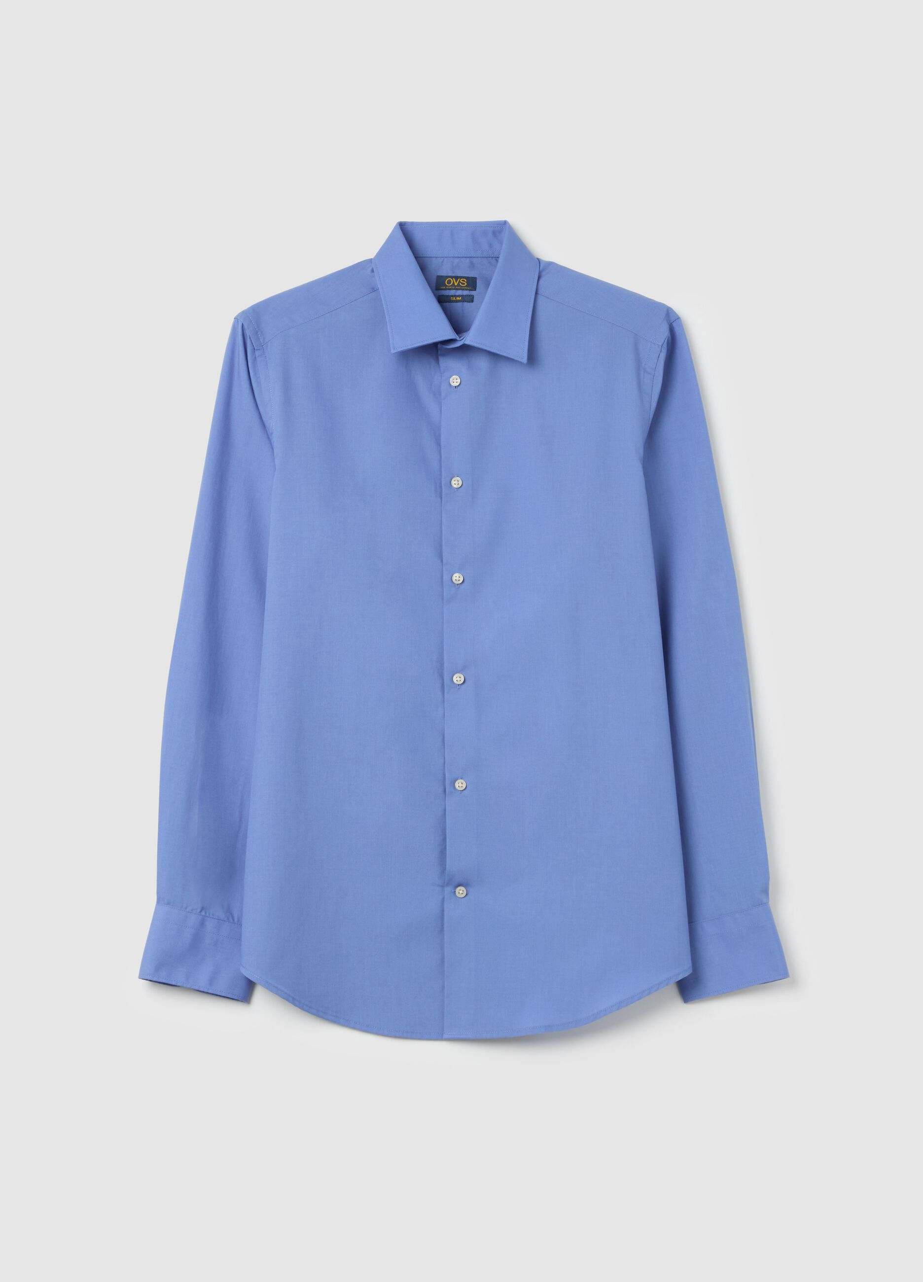 Camicia slim fit easy iron tinta unita