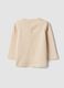 Beige organic cotton crew-neck T-shirt_1