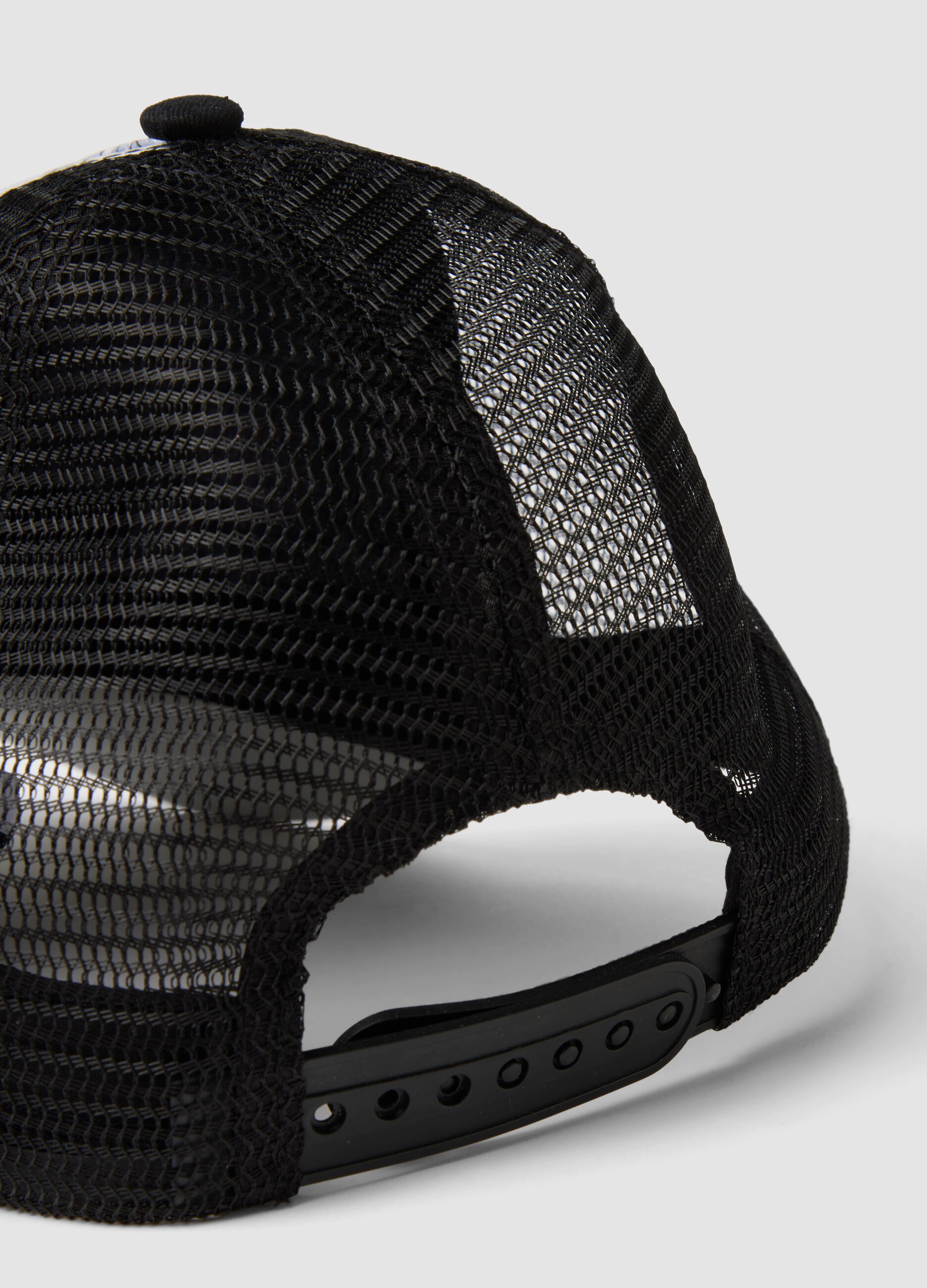 Black and white pure cotton baseball cap