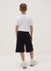 Boys' black pure cotton shorts, relaxed fit_2