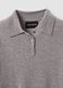 Taupe-grey pure wool polo-collar jumper, regular fit_5