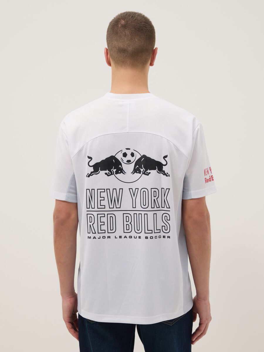 Short sleeve pure cotton white regular fit Red Bulls T-shirt_2