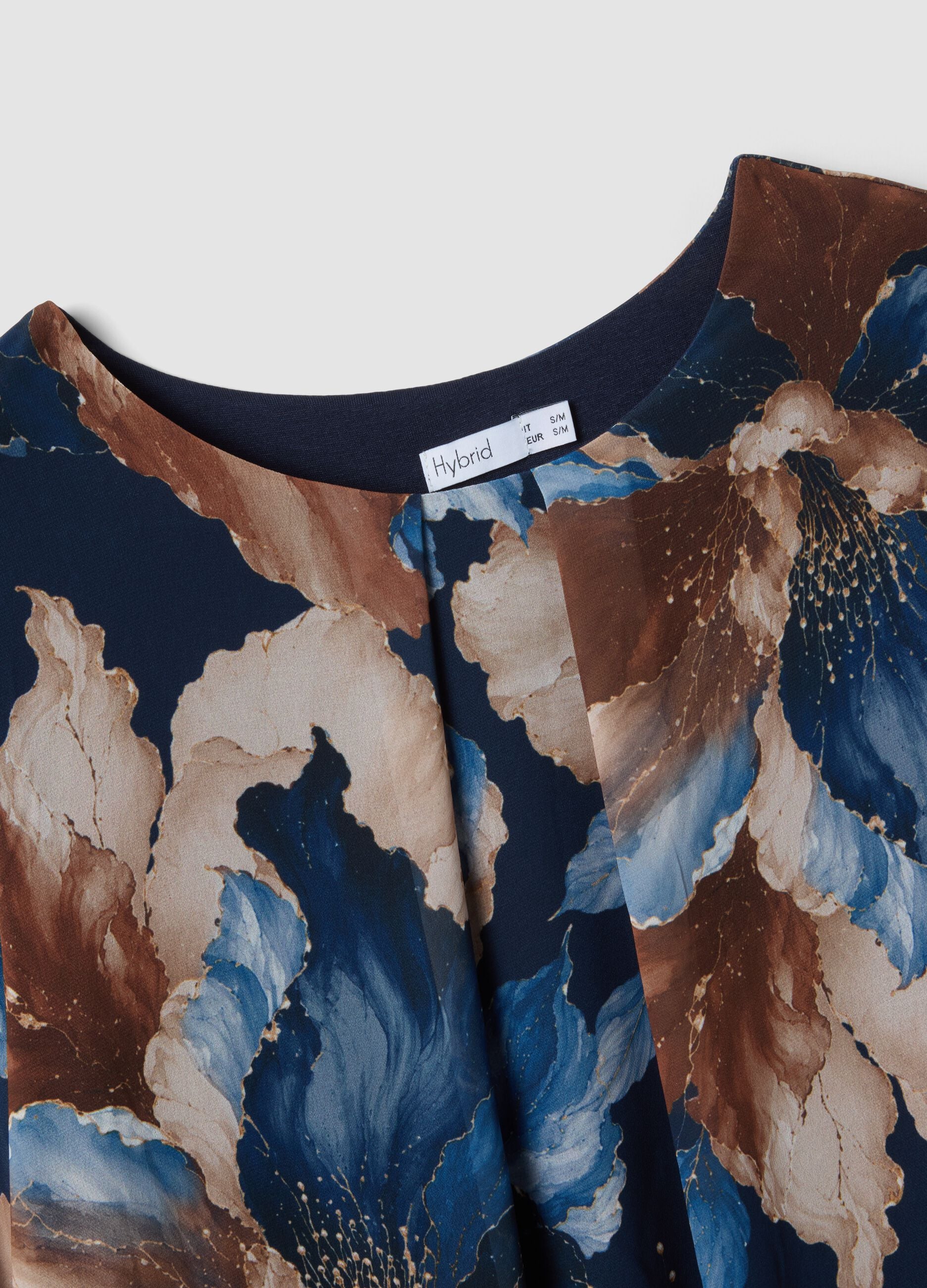 Multicolour floral print blouse, regular fit