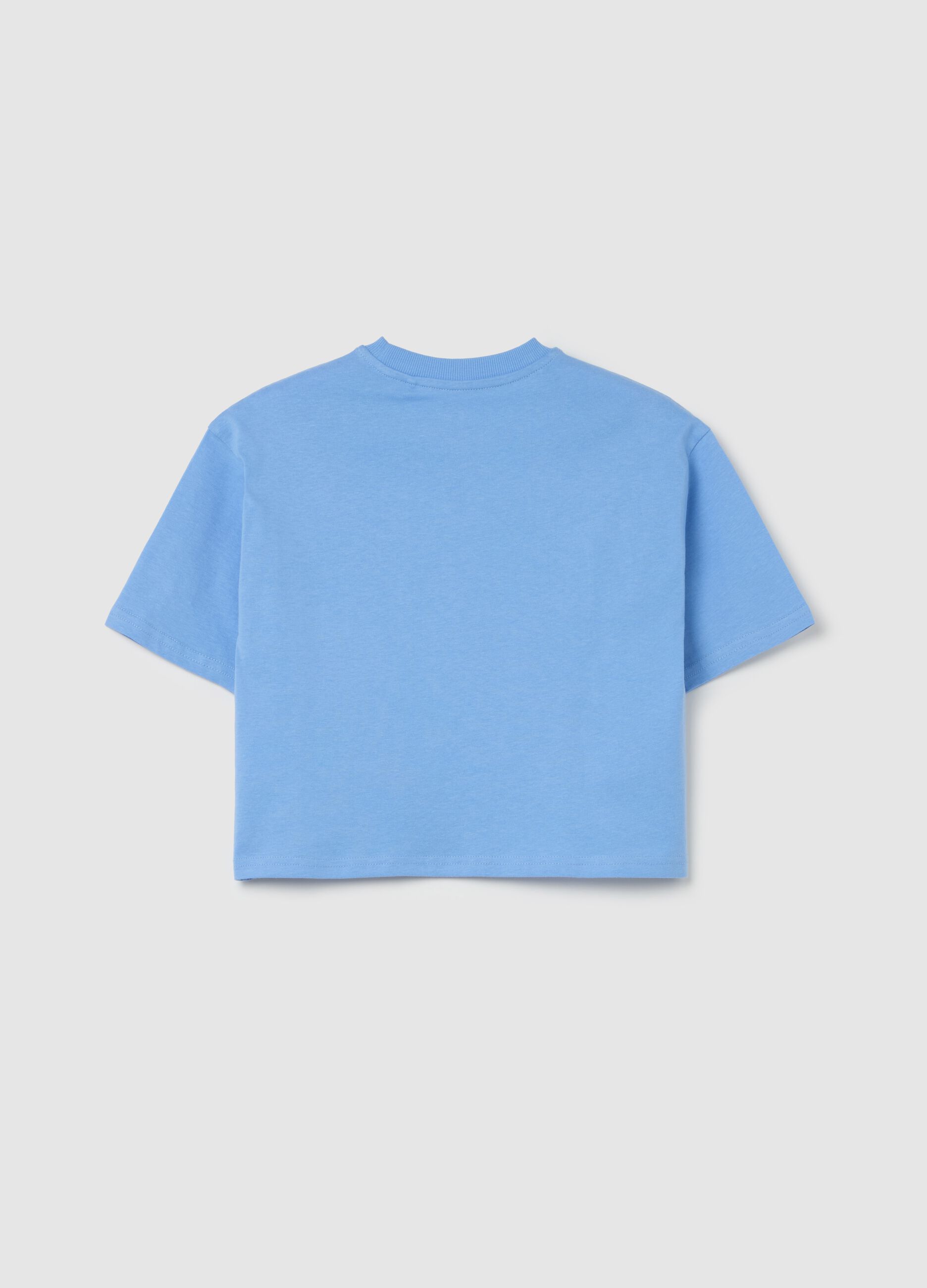 T-shirt boxy fit in cotone "Sunset Campus Party"
