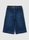 Baby Girl Wide-Leg Blue Denim Trousers_1