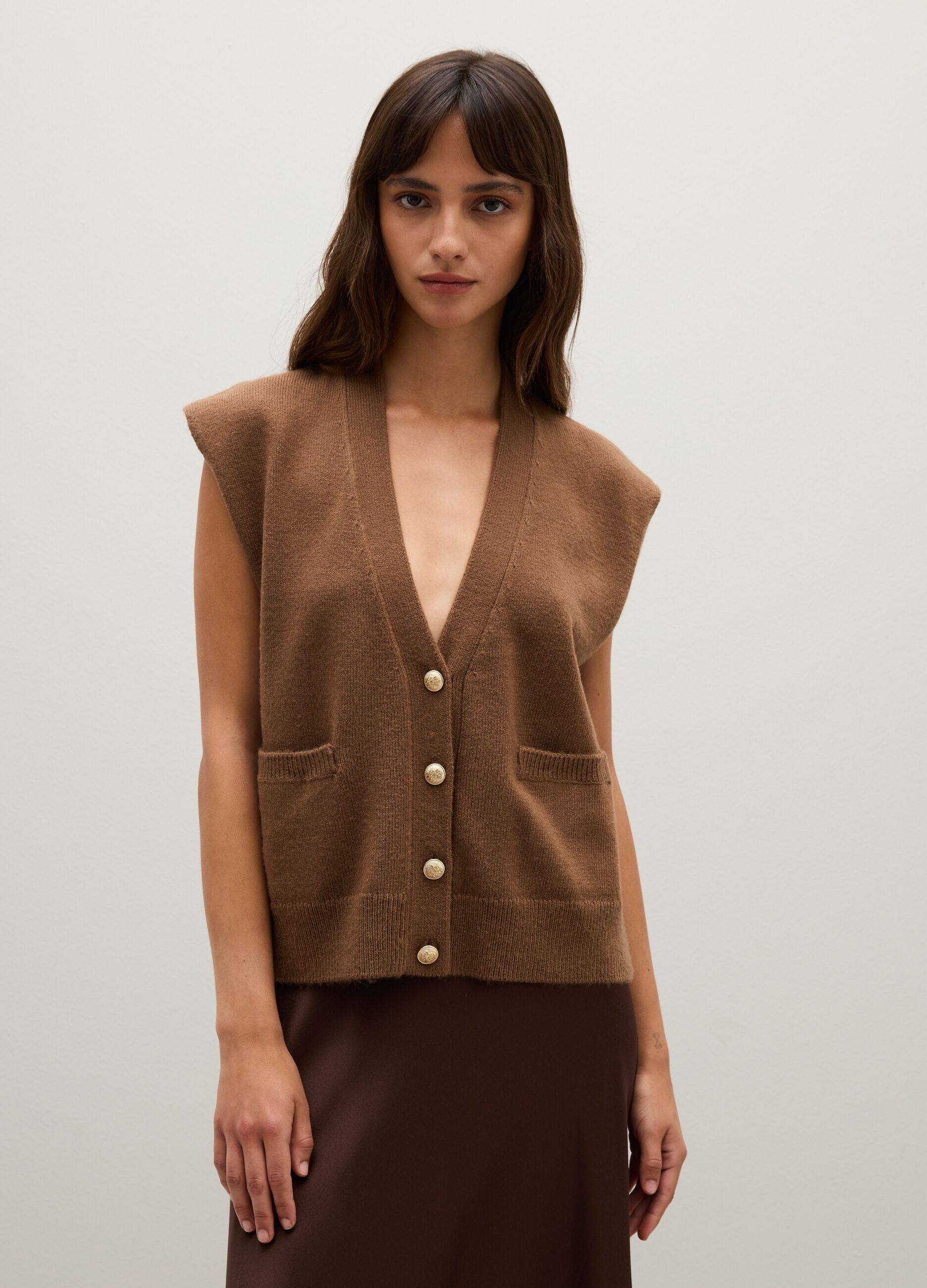 Long Brown Waistcoat