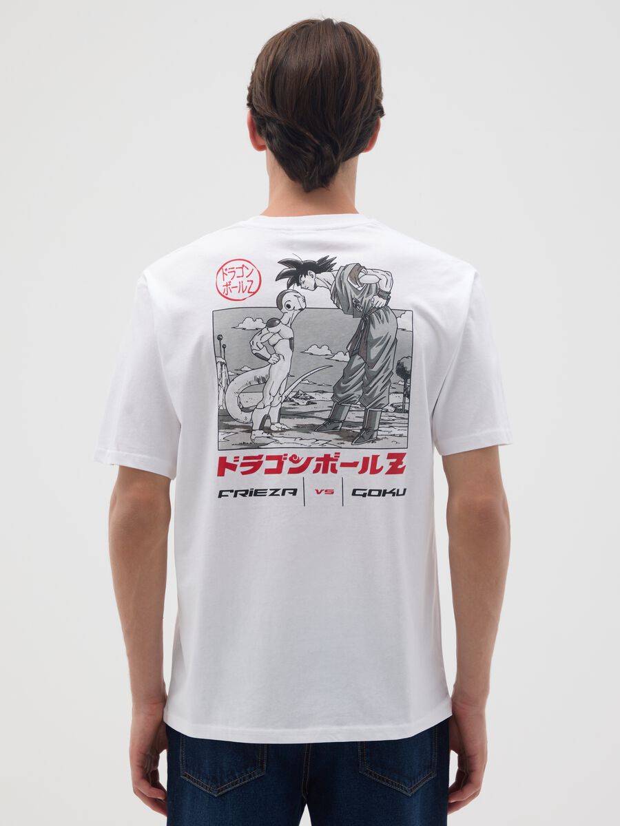 White pure cotton T-shirt relaxed fit with print_2