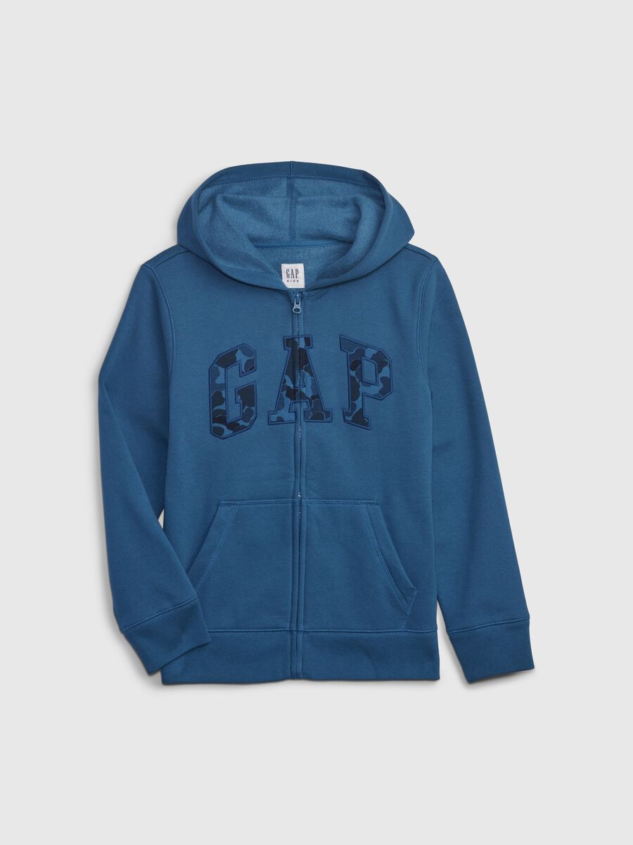 Full-zip con cappuccio ricamo logo_0