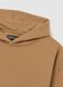 Brown cotton blend regular fit hoodie_1