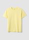 Yellow regular fit short sleeve pure cotton T-shirt_4