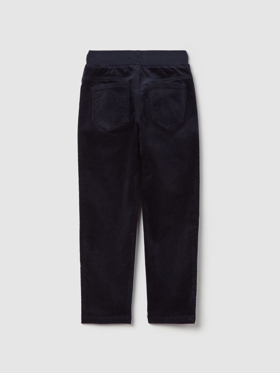 Corduroy joggers with drawstring_1