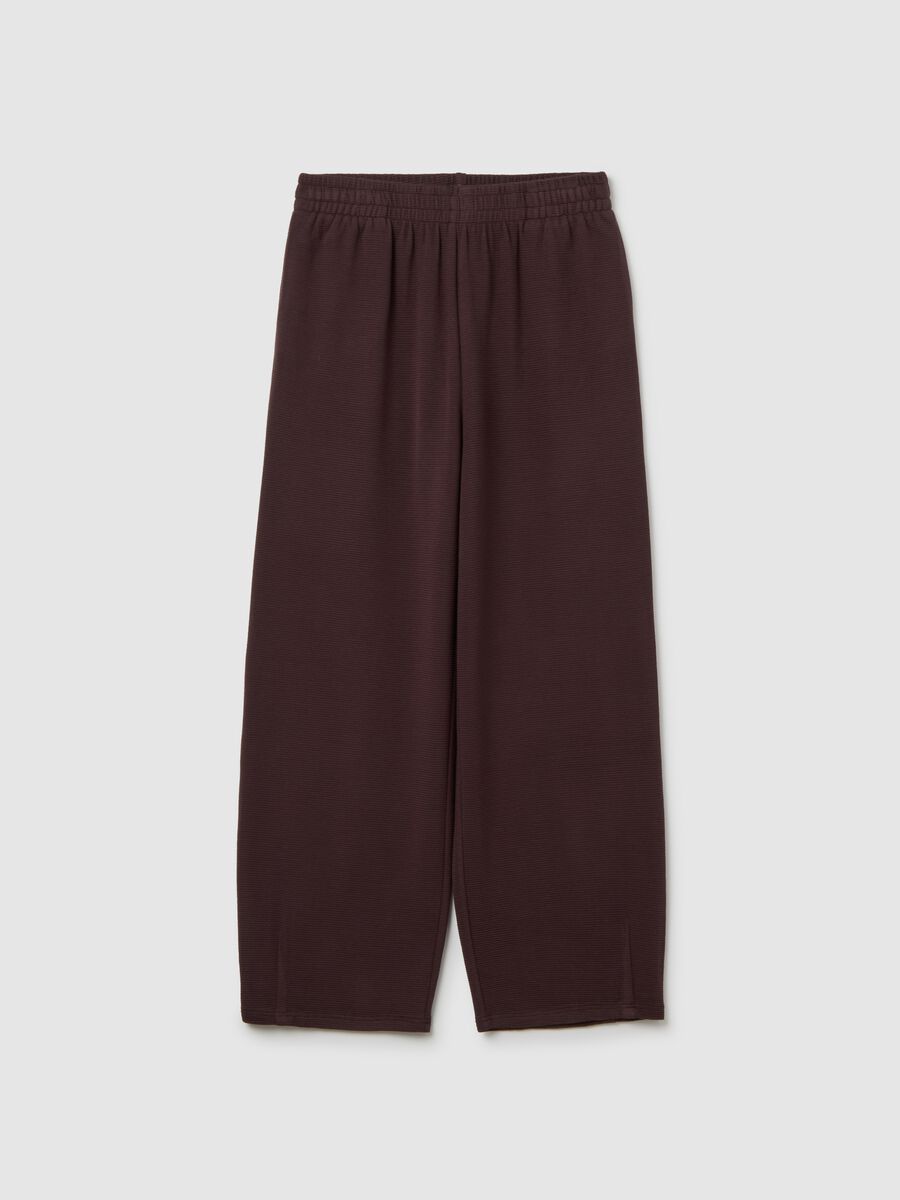Pantaloni marroni wide leg_0