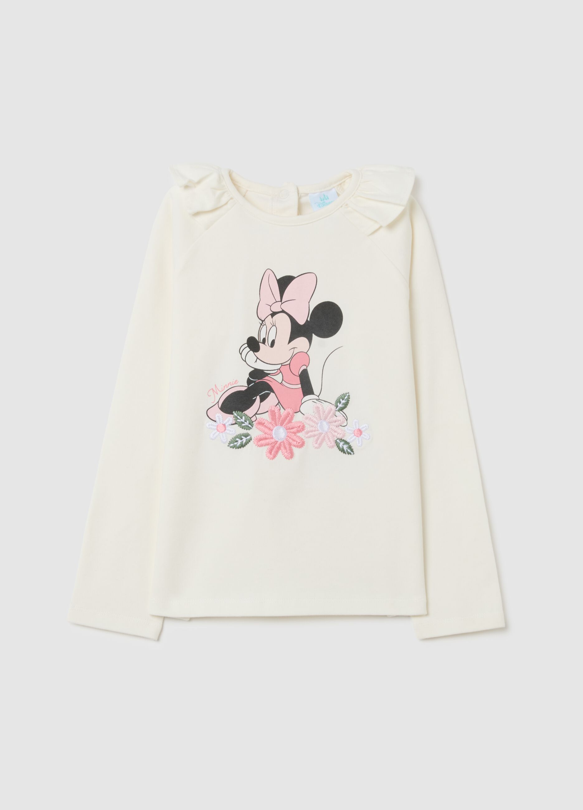 Girl's white cotton blend regular fit top