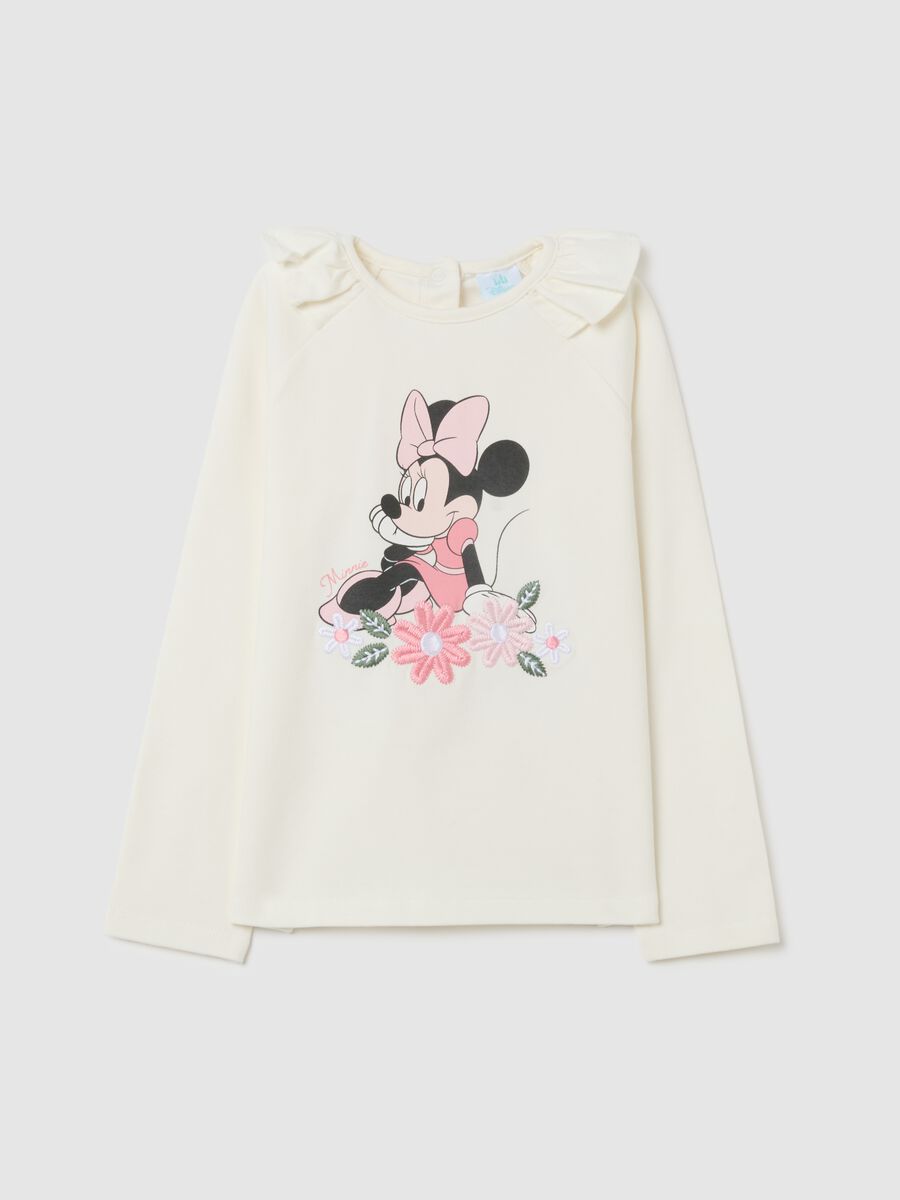 Girl's white cotton blend regular fit top_0