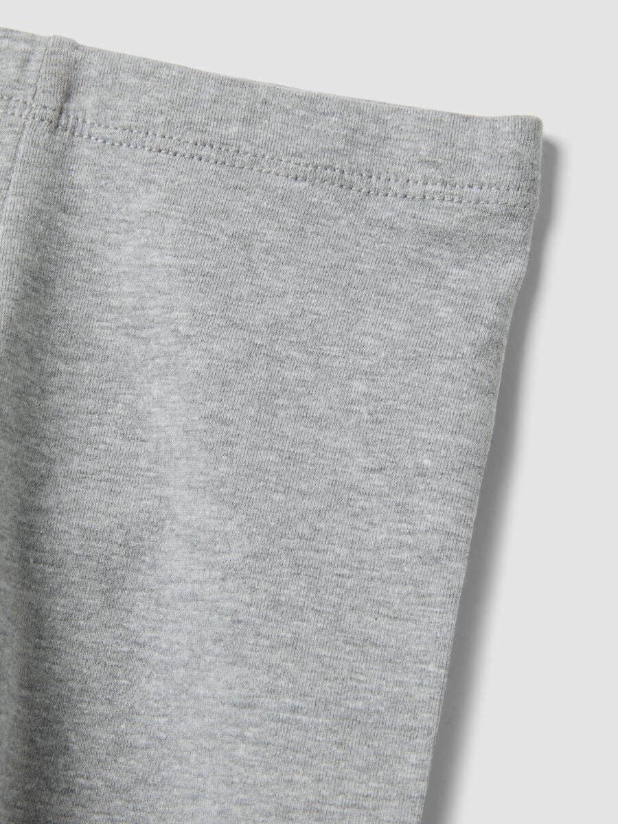 Girls&rsquo; grey skinny leggings in stretch organic cotton_2