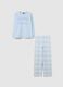 Girls' multicolour check pyjamas in pure cotton regular fit_0