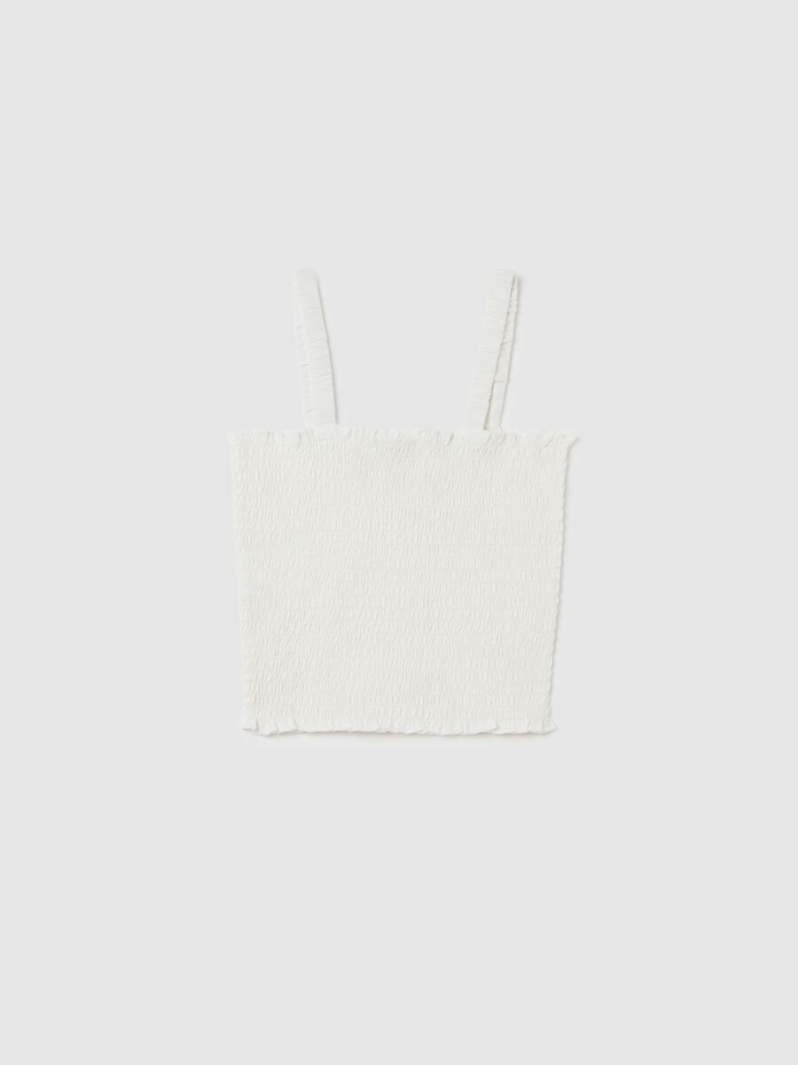 White cotton tank top OVS Kids_1