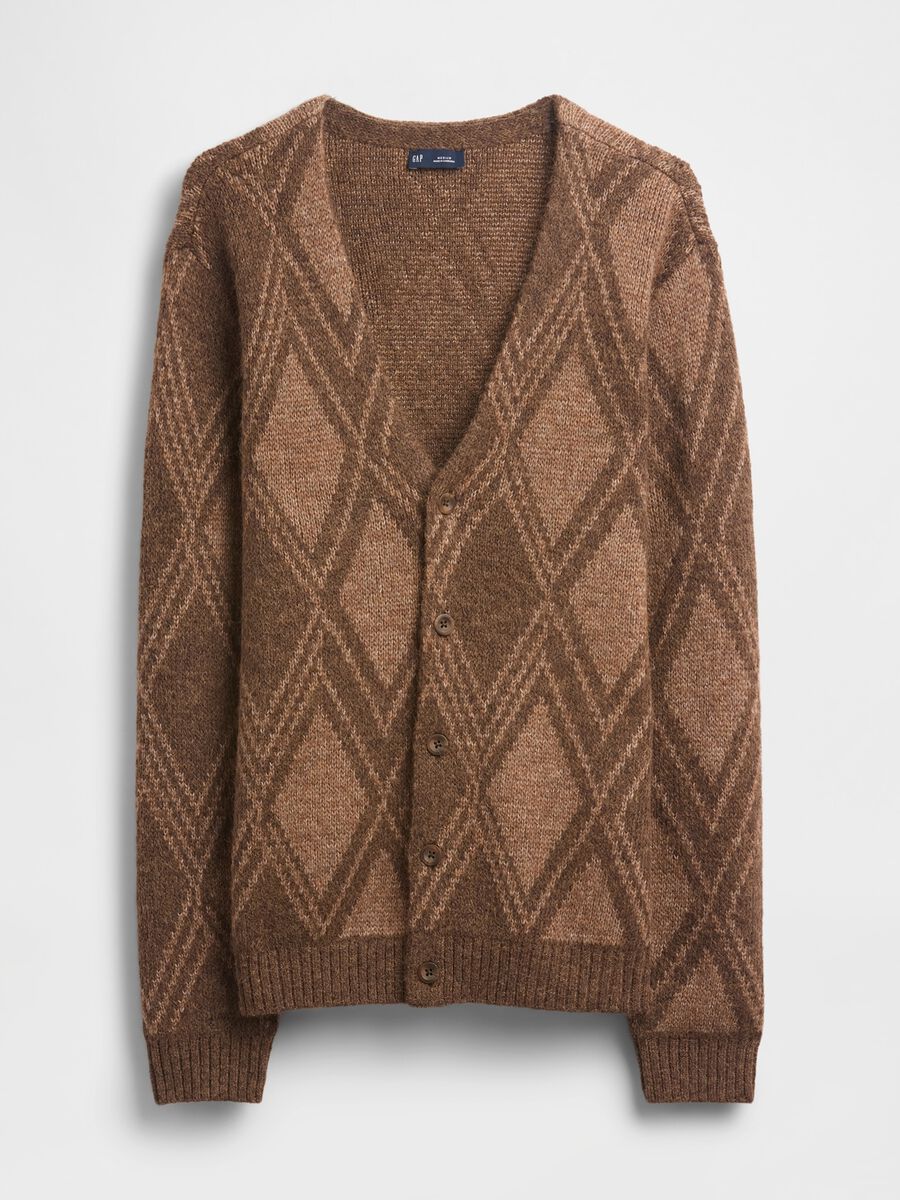 Brown Cardigan in Wool and Alpaca Blend_3