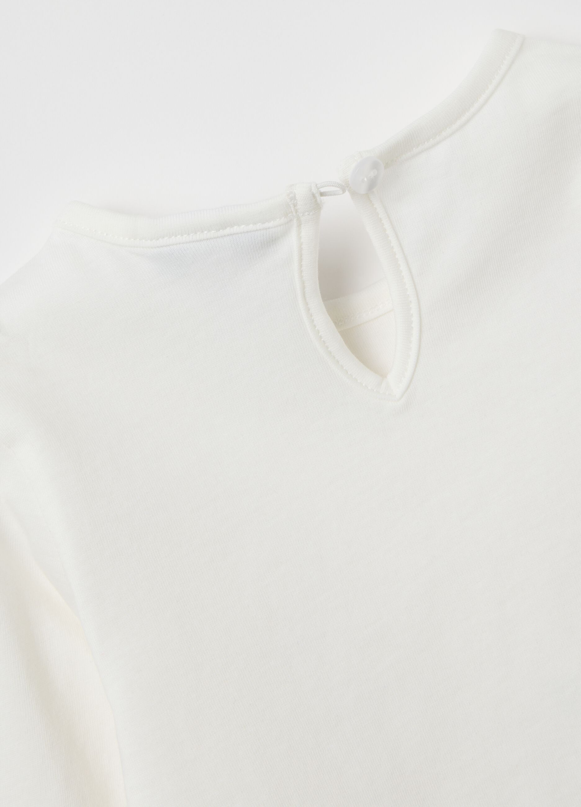 Kids' pure cotton white regular fit top with print