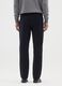Black Slim Fit Stretch Cotton Trousers_2