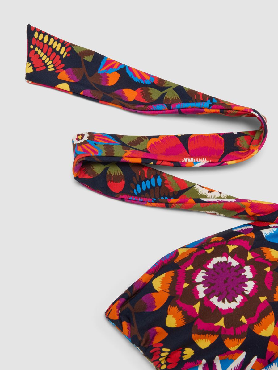 Multicolour stretch fabric swimsuit_5