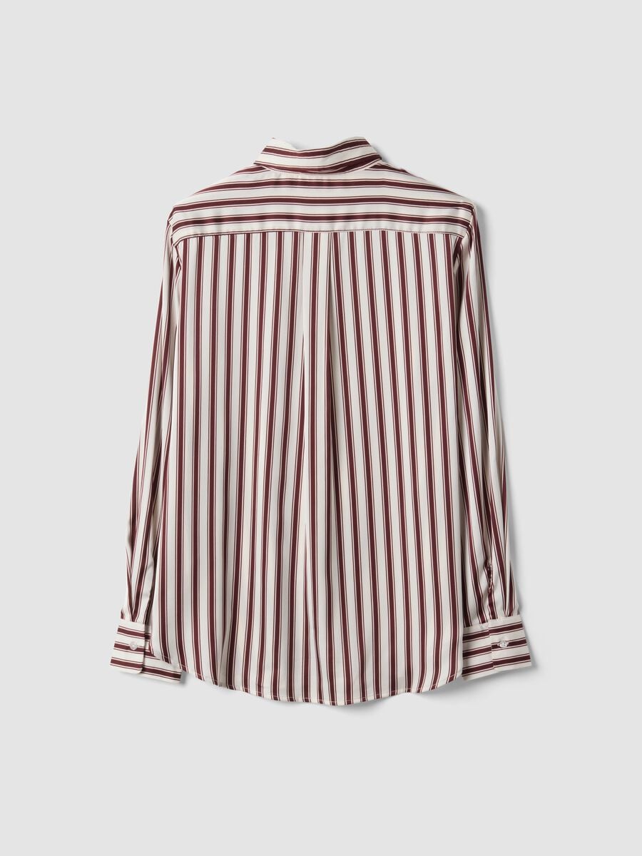 Camicia bianca in tessuto elasticizzato a righe regular fit_2