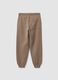Pantaloni jogger beige in cotone organico_1