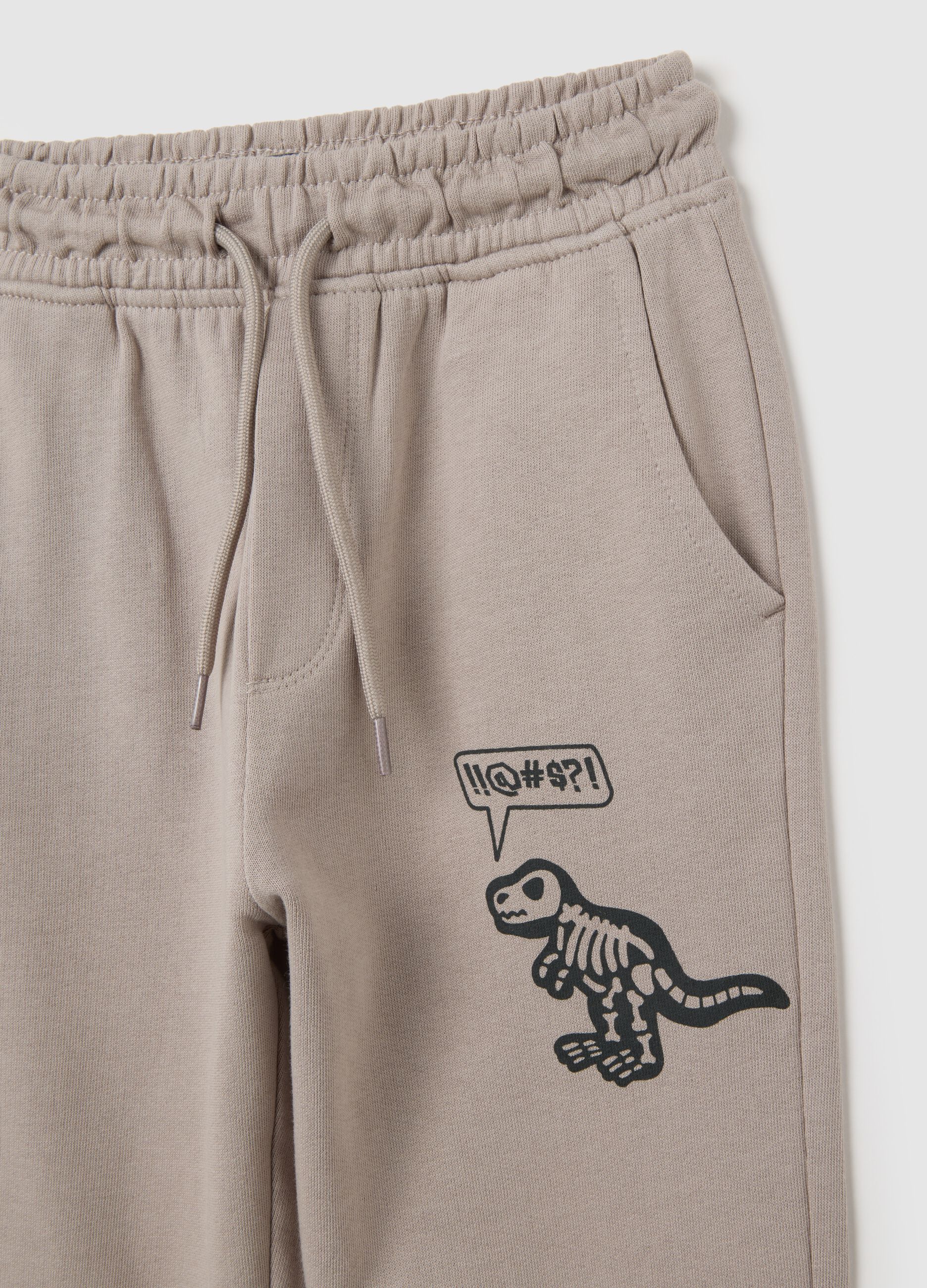 Beige cotton trousers for boys