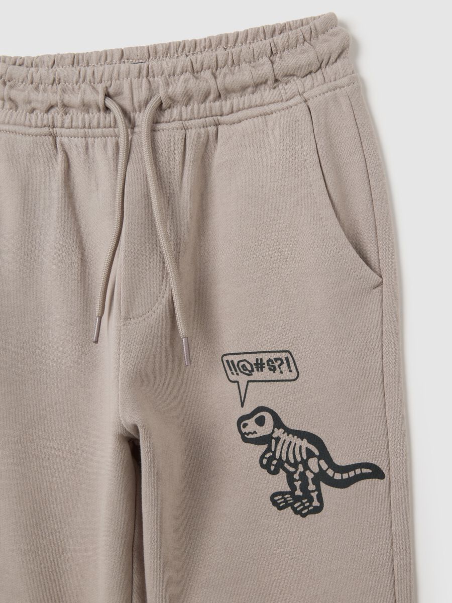 Beige cotton trousers for boys_2