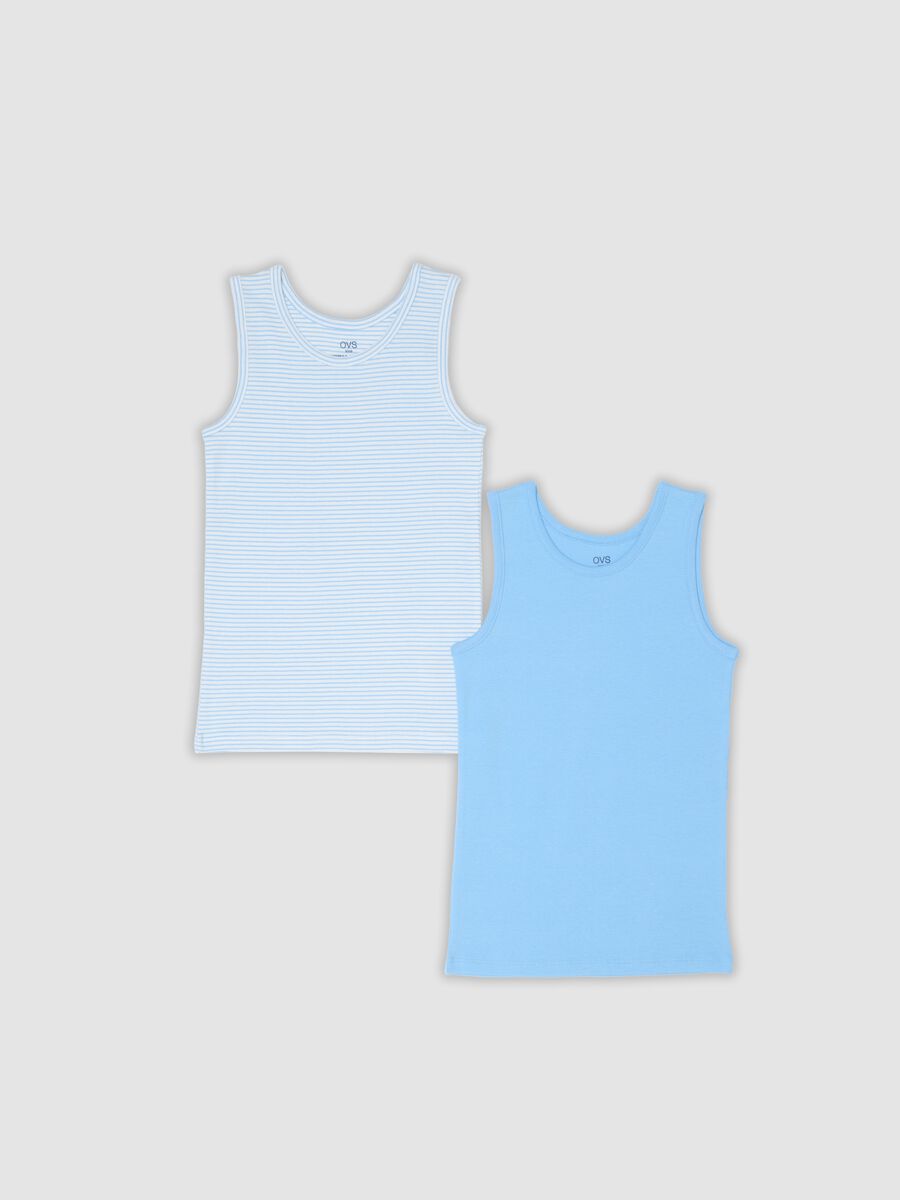 Bipack di vogatori azzurri in cotone organico regular fit per bambini_0