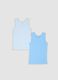 2-pack of blue organic cotton regular-fit vest tops for kids_0