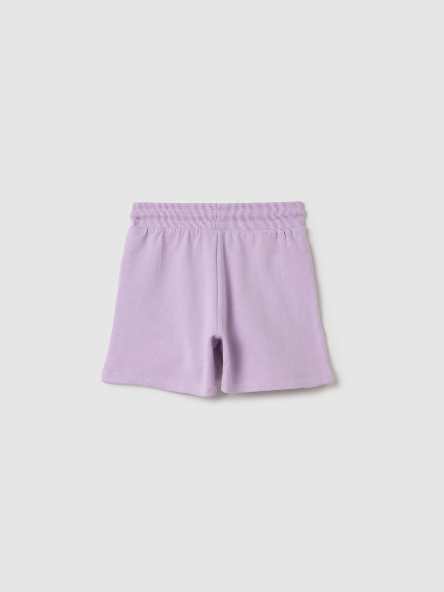 Purple NBA Los Angeles Lakers shorts in cotton with hood_1