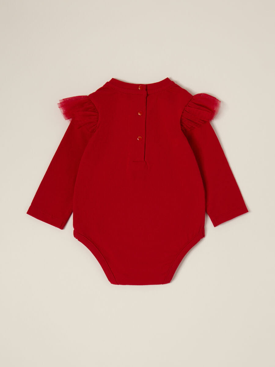 Red Stretch Cotton Bodysuit_1