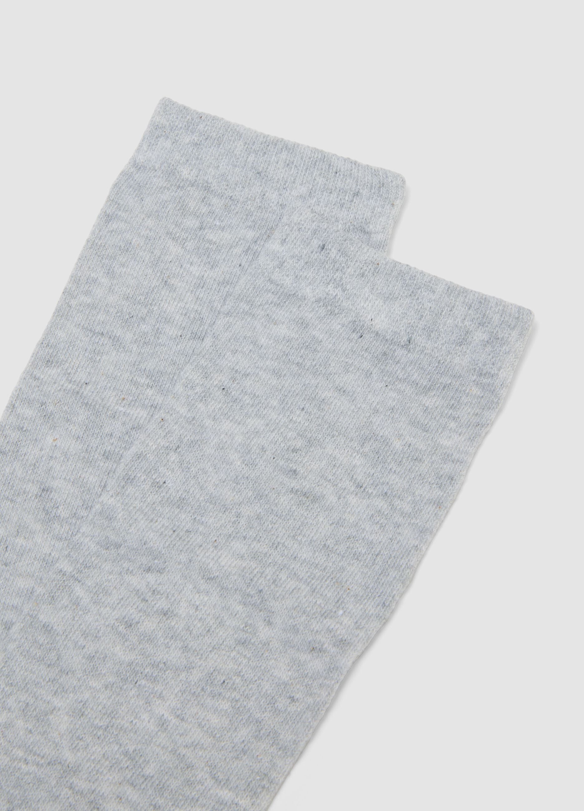 Three-pack of grey stretch organic cotton socks