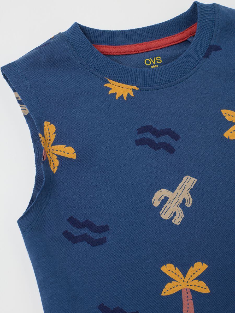 Children's blue pure cotton T-shirt - regular fit_2