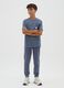 Boys' blue jogger trousers in pure cotton with regular fit_0