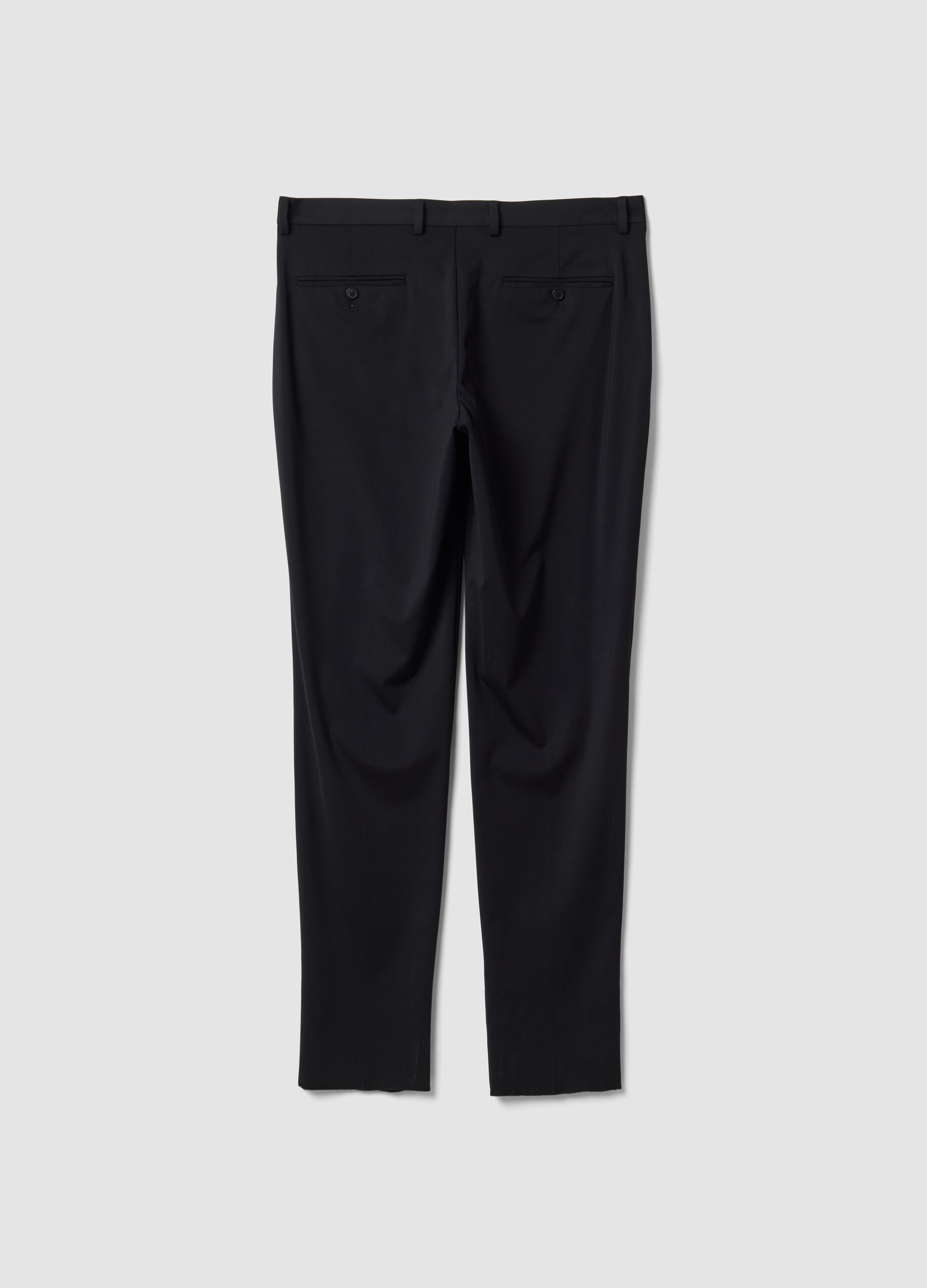 Black formal slim-fit trousers in 4-way stretch fabric