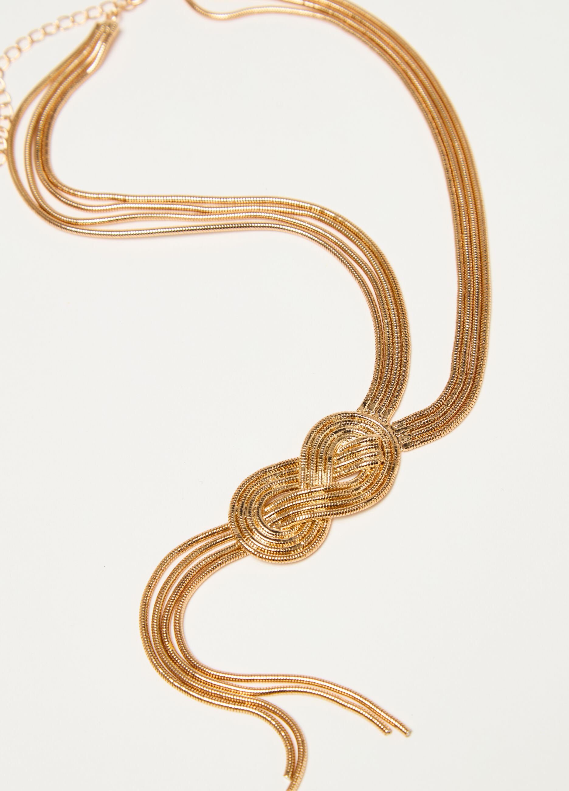 Multi-strand necklace with knot