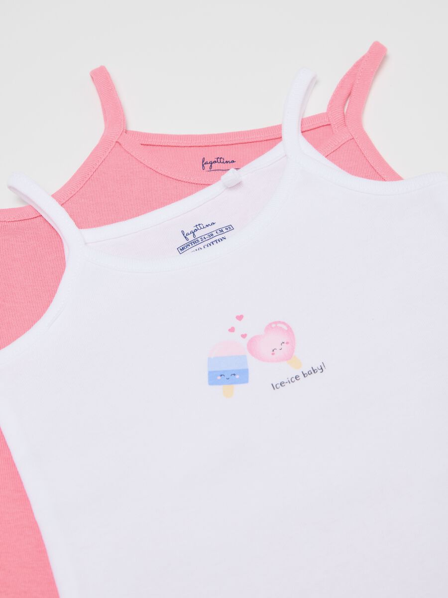 Tripack body smanicati in cotone bio con stampa rosa bianco_3
