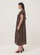 Brown striped viscose-blend midi dress_2