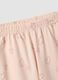 White and pink pure organic cotton pyjamas with teddy bear for girls_2