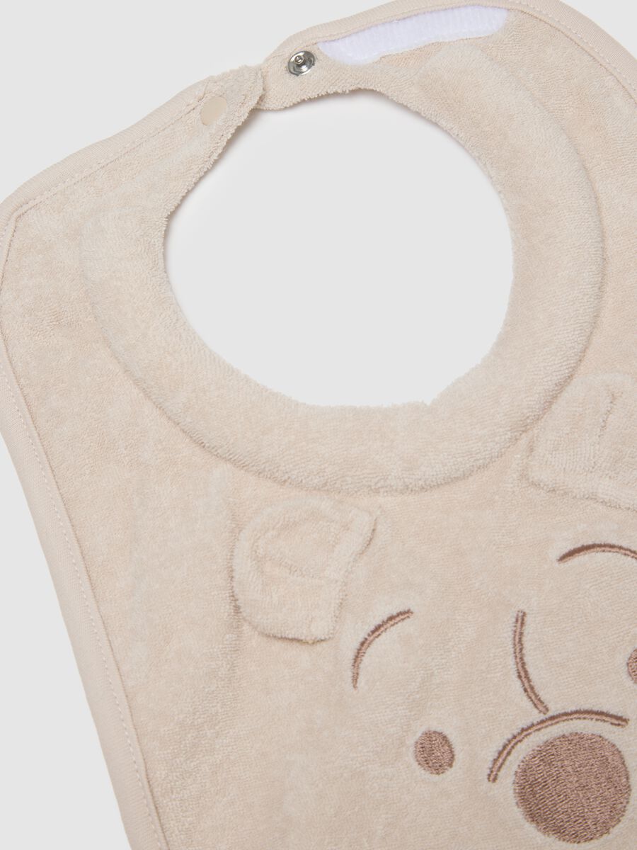 Bipack bavaglini in puro cotone multicolor da neonato con ricami_2