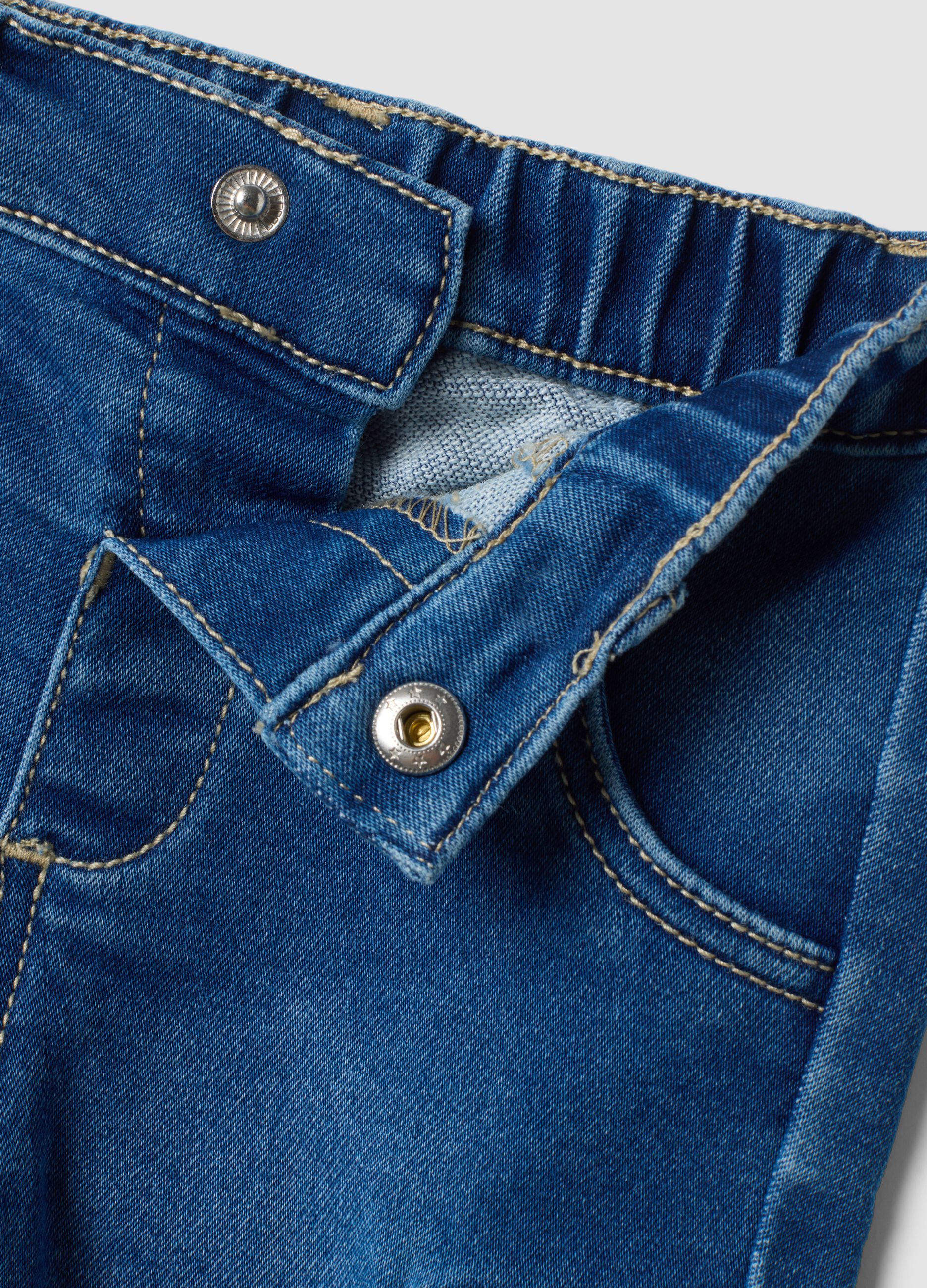 Baby Boys&rsquo; Blue Stretch Cotton Cargo Pocket Trousers
