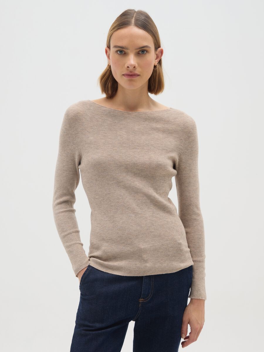 Maglione beige regular fit_0