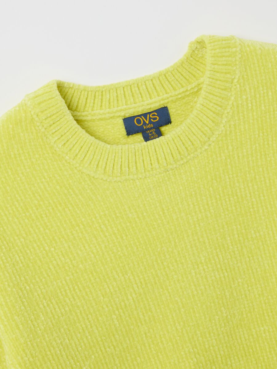 Yellow Regular Fit Girls' Sweater_3