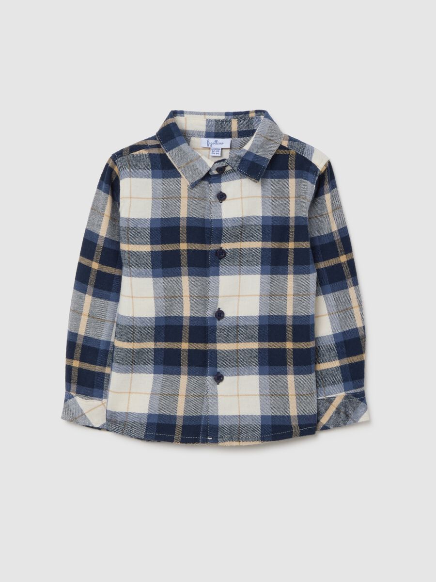 Camicia multicolor da bimbo in puro cotone regular fit a quadri_0