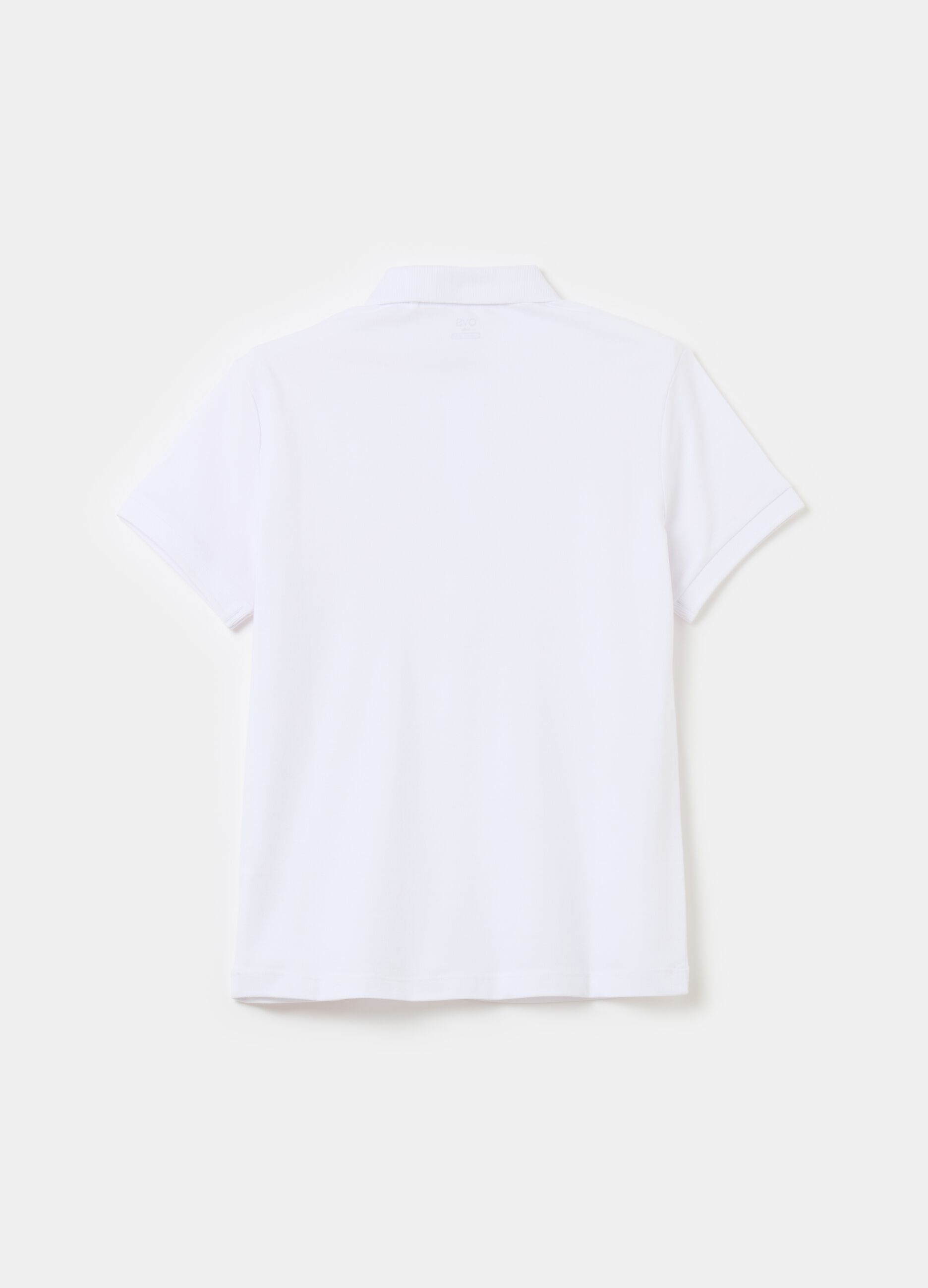 Solid colour cotton polo shirt